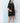 Minimalist Black Top-Stitch Maternity and Feeding Dress