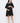 Minimalist Black Top-Stitch Maternity and Feeding Dress